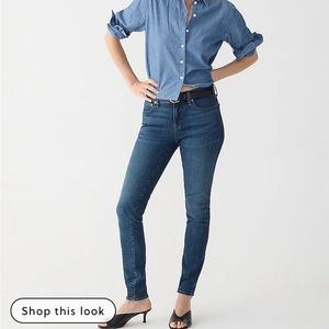 J. Crew 8” Toothpick low-rise jeans